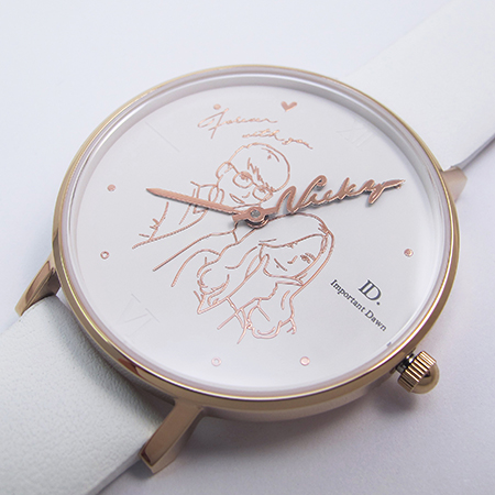 Dizajn hodiniek - Customized portrait metallic surface